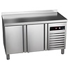 Asber Double Door Freezer Table with Splashback 153 L, from -22 °C to -18 °C, Side-Mounted Compressor Asber Double Door Freezer Table with Splashback 153 L, from -22 °C to -18 °C, Side-Mounted Compressor