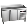 Asber Double Door Freezer Table with Splashback 153 L, from -22 °C to -18 °C, Side-Mounted Compressor Asber Double Door Freezer Table with Splashback 153 L, from -22 °C to -18 °C, Side-Mounted Compressor