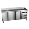 Asber Tripple Door Freezer Table with Splashback 231 L, from -22 °C to -18 °C, Side-Mounted Compressor Asber Tripple Door Freezer Table with Splashback 231 L, from -22 °C to -18 °C, Side-Mounted Compressor