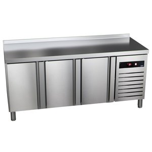 Asber Tripple Door Freezer Table with Splashback 231 L, from -22 °C to -18 °C, Side-Mounted Compressor Asber Tripple Door Freezer Table with Splashback 231 L, from -22 °C to -18 °C, Side-Mounted Compressor
