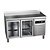 Asber Double Door Refrigerated Table with Splashback 143 L, from -2 °C to 8 °C, Side-Mounted Compressor