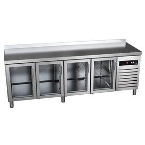 Asber Four Door Refrigerated Table 285 L, from -2 °C to 8 °C, Side-Mounted Compressor Asber Four Door Refrigerated Table 285 L, from -2 °C to 8 °C, Side-Mounted Compressor