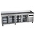 Asber Four Door Refrigerated Table 285 L, from -2 °C to 8 °C, Side-Mounted Compressor