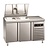 Asber Double Doors Pizza Prep Table, 274 L, Side-Mounted Compressor