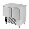 Asber 2-doors Salad Prep Table 2x 1/1 GN + 2x 1/4 GN, 177 L, -2°C to 8°C with Granite Tabletop Bottom-Mounted Compressor