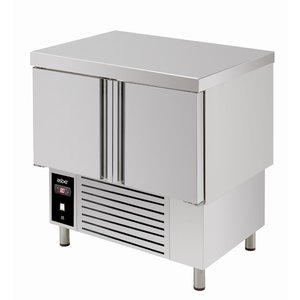 Asber 2-doors Salad Prep Table 2x 1/1 GN + 2x 1/4 GN, 177 L, -2°C to 8°C with Granite Tabletop Bottom-Mounted Compressor Asber 2-doors Salad Prep Table 2x 1/1 GN + 2x 1/4 GN, 177 L, -2°C to 8°C with Granite Tabletop Bottom-Mounted Compressor