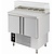 Asber 2-doors Salad Prep Table 5x 1/6 GN with Glass Top Unit and Granite Tabletop, 177 L, -2°C to 8°C, Bottom-Mounted Compressor
