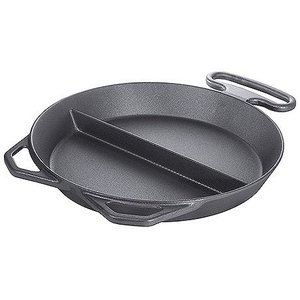 Contacto Cast Iron Separated Pan with 2 Partitions and Removable Handle Ø800 mm Contacto Cast Iron Separated Pan with 2 Partitions and Removable Handle Ø800 mm