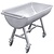 Contacto Basin on 4 Wheels, 650x1610x(h)825 mm 200 L with Brakes