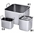 Contacto Kwadratowy wkład do gotowania w kąpieli wodnej, 1 l, 155x105x75 mm