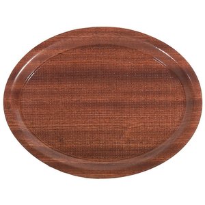 Contacto Laminated wood Oval Non-Slip Serving Tray 200 x 260 mm Brown Contacto Laminated wood Oval Non-Slip Serving Tray 200 x 260 mm Brown