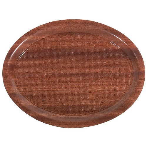 Contacto Laminated wood Oval Non-Slip Serving Tray 200 x 260 mm Brown Contacto Laminated wood Oval Non-Slip Serving Tray 200 x 260 mm Brown