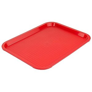 Contacto Fast Food Polypropylene Rectangular Serving Tray 265 x 350 mm Red Contacto Fast Food Polypropylene Rectangular Serving Tray 265 x 350 mm Red