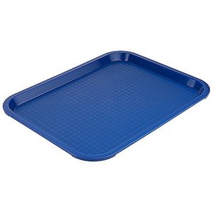 Contacto Fast Food Polypropylene Rectangular Serving Tray 265 x 350 mm Blue Contacto Fast Food Polypropylene Rectangular Serving Tray 265 x 350 mm Blue