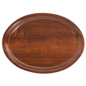 Contacto Owalna taca do serwowania 160 x 230 mm z drewna laminowanego, brązowa