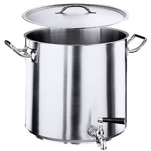 Contacto Stainless Steel Medium Pot with Tap and Lid 36 L Ø 360 mm