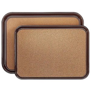 Contacto Antypoślizgowa prostokątna taca do serwowania 340 x 455 mm z ABS-u, brązowa