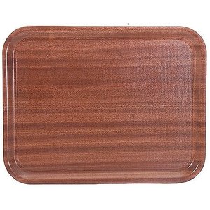 Contacto Melamine Rectangular Non-Slip Canteen Tray 450 x 600 mm Brown Contacto Melamine Rectangular Non-Slip Canteen Tray 450 x 600 mm Brown