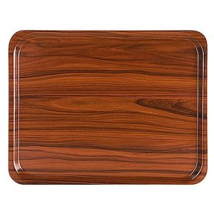 Contacto Prostokątna taca do serwowania 360 x 460 mm z drewna laminowanego, brązowa