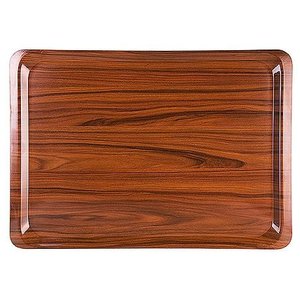 Contacto Laminated wood Rectangular Serving Tray 430 x 610 mm Brown Contacto Laminated wood Rectangular Serving Tray 430 x 610 mm Brown