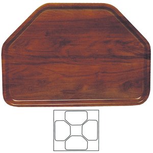 Contacto Trapezowa taca do serwowania 320 x 470 mm z drewna laminowanego, brązowa