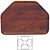 Contacto Laminated wood Trapezoidal Serving Tray 320 x 470 mm Brown