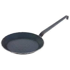 Contacto Wyprzedaż - Patelnia uniwersalna z żelaza Ø450 mm płytka z uchwytem haczykowym Contacto Wyprzedaż - Patelnia uniwersalna z żelaza Ø450 mm płytka z uchwytem haczykowym