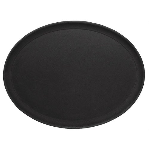 Contacto Plastic Oval Non-Slip Serving Tray 200 x 265 mm Black Contacto Plastic Oval Non-Slip Serving Tray 200 x 265 mm Black