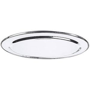 Contacto Wyprzedaż - Półmisek ze stali nierdzewnej, owalny 450x290x20 mm