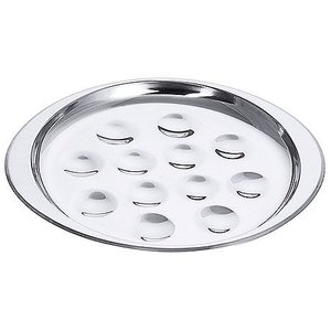 Contacto Talerz ze stali nierdzewnej, do ślimaków Ø180 mm, owalny Contacto Talerz ze stali nierdzewnej, do ślimaków Ø180 mm, owalny