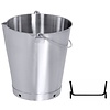 Contacto Wiadro z dzióbkiem ze stali nierdzewnej bez pokrywy, 10 l, o średnicy 260 mm Contacto Wiadro z dzióbkiem ze stali nierdzewnej bez pokrywy, 10 l, o średnicy 260 mm