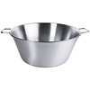 Contacto Stainless Steel Kitchen Bowl with Handles 16 L, ø 400 mm