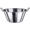 Contacto Stainless Steel Kitchen Bowl with Handles 24 L, ø 450 mm
