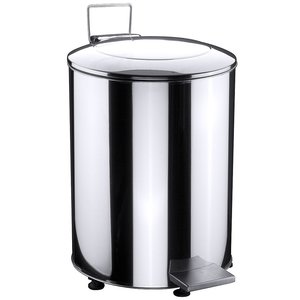 Contacto 50 L Round Stainless Steel Pedal Bin, Lift Lid, 50 L