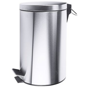 Contacto 12 L Round Stainless Steel Pedal Bin, Lift Lid, 12 L