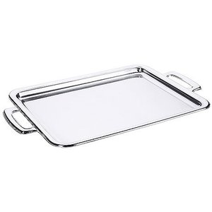 Contacto Prostokątna taca do serwowania 300 x 400 mm ze stali nierdzewnej z uchwytami