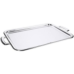 Contacto Prostokątna taca do serwowania 450 x 600 mm ze stali nierdzewnej z uchwytami