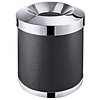 Contacto Round Stainless Steel Waste Bin, Lid with Hole Contacto Round Stainless Steel Waste Bin, Lid with Hole