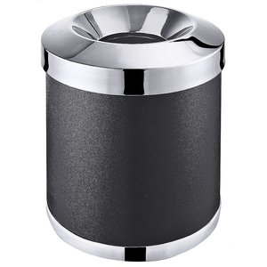 Contacto Round Stainless Steel Waste Bin, Lid with Hole