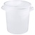 Contacto 50 L White Round Polyethylene Waste Bin, Without Lid, 50 L