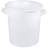 Contacto 200 L White Round Polyethylene Waste Bin, Without Lid, 200 L