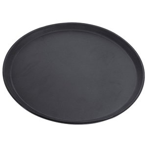 Contacto Antypoślizgowa owalna taca do serwowania 350 mm 350 x 350 mm z włókna szklanego, czarna