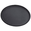 Contacto Glass Fibre Oval Non-Slip Serving Tray 400 x 400 mm Black