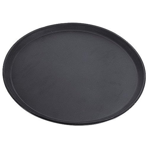 Contacto Glass Fibre Oval Non-Slip Serving Tray 400 x 400 mm Black Contacto Glass Fibre Oval Non-Slip Serving Tray 400 x 400 mm Black