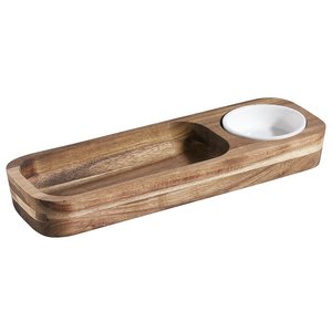 Contacto Acacia Wood Rectangular Serving Dip Board 100 x 300 mm