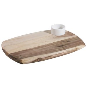 Contacto Acacia Wood Rectangular Serving Dip Board 250 x 360 mm Contacto Acacia Wood Rectangular Serving Dip Board 250 x 360 mm