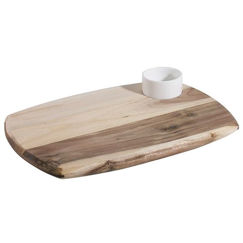 Contacto Acacia Wood Rectangular Serving Dip Board 250 x 360 mm Contacto Acacia Wood Rectangular Serving Dip Board 250 x 360 mm