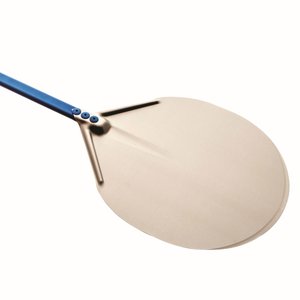 Diamond Łopata do pizzy ze stali ocynkowanej, Ø450x2000 mm, okrągła, niebieska