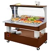 Diamond Buffet - Wall refrigerated salad bar, 4x GN1/1-150 (Mahogany wood) Diamond Buffet - Wall refrigerated salad bar, 4x GN1/1-150 (Mahogany wood)
