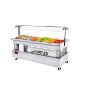 Diamond Buffet - Refrigerated salad bar, 6x GN1/1-150 (white wood) Diamond Buffet - Refrigerated salad bar, 6x GN1/1-150 (white wood)